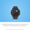 Garmin Instinct 2 Solar, GPS Outdoor Watch, Solar Charging Capabilities, Multi-GNSS Support, Tracbak Routing, Graphite