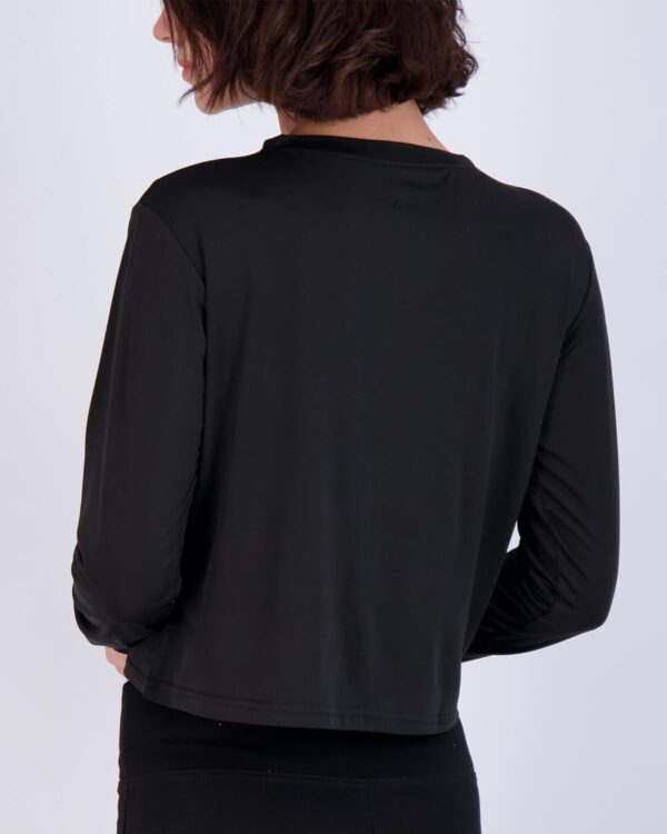 Real Essentials 5 Pack: Women's Dry Fit Crop Top - Long Sleeve Crew Neck Stretch Athletic Tee (Available in Plus Size)