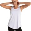Aeuui Womens Workout Tops for Women Racerback Tank Tops Mesh Yoga Shirts Athletic Running Tank Tops Sleeveless Gym Clothes
