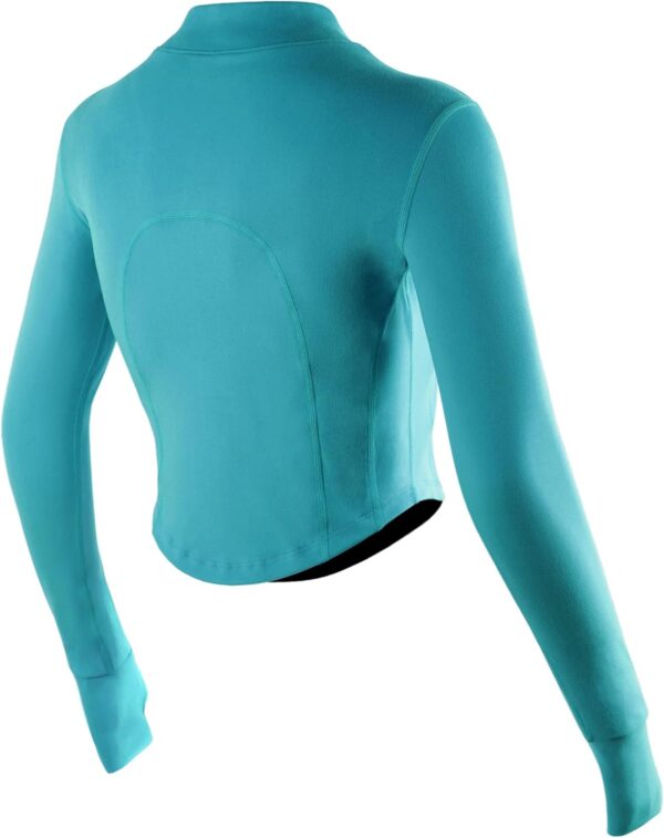 CADMUS Women's Workout Long Sleeve Shirts Crop Tops Running Shirt Athletic Gym Thermal Winter Warm