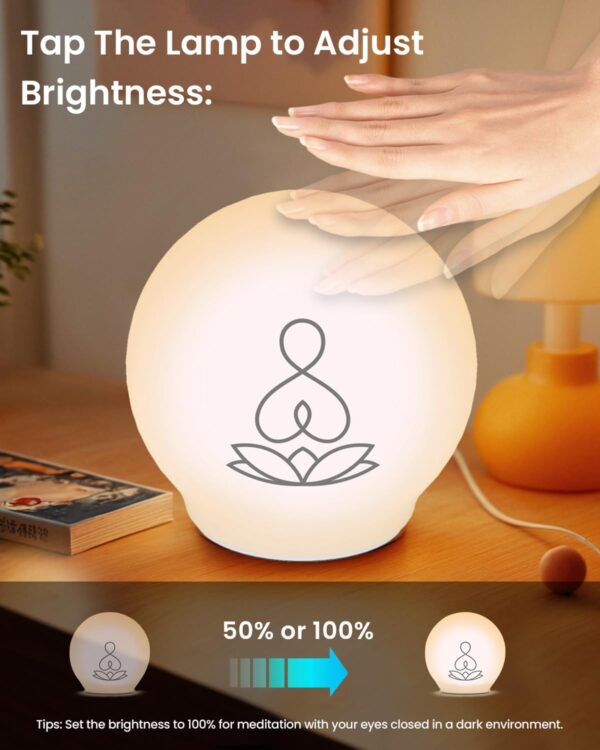 Syrinx Breathing Light Therapy Lamp - for Stress Relief & Relaxation LED Meditation Light with Breathing Guide for Focus & Deep Breathing Exercises