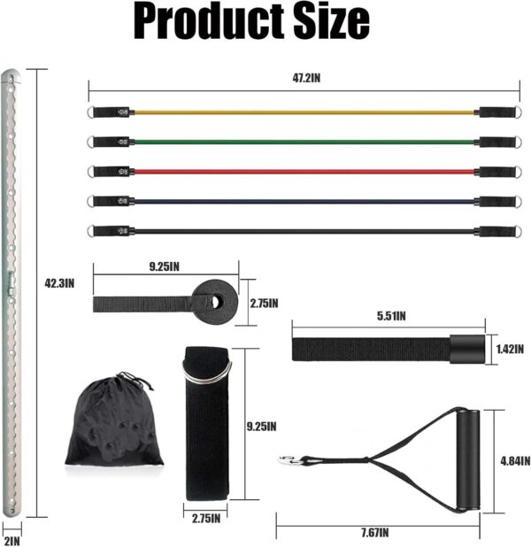 Adjustable Resistance Band Wall Anchor Space Saver Gym Resistance Bands Anchor Exercise Equipment with Rails, Cars and 10-150LBS Exercise Bands Set