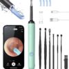 Ear Wax Removal Tool Camera with 4 Ear Spoon - Ear Cleaner with 1080P HD Camera - Earwax Removal Kit with Camera - Ear Camera for iOS & Android (Lake Green)