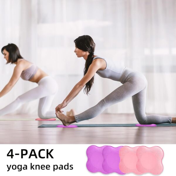 4PCS yoga knee pads, yoga wrist pads, yoga anti slip pads, Pilates support pads, designed to protect the balance of male and female knees, elbows, and wrists during exercise