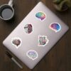 500 Pieces（10 Patterns） Brain Mental Health Stickers Colorful Fashion Graffiti Adhesive Seals for Kids Teens Adults Water Bottles Laptop Suitcase Birthday Party Supplies Halloween Decoration