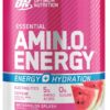 Optimum Nutrition Amino Energy Powder Plus Hydration, with BCAA, Electrolytes, and Caffeine, Watermelon Splash, 30 Servings (Packaging May Vary)