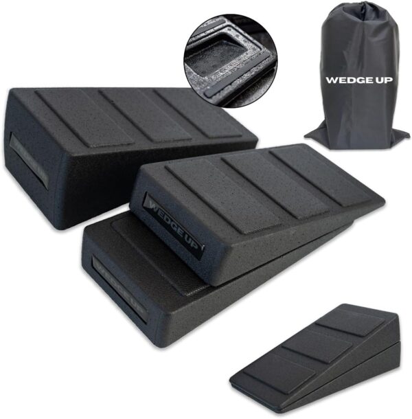Squat Wedge Block w/Non Slip Strips | Slant Board for Calf Stretching | Yoga Blocks Foam Wedge | Multi-Functional Slant Board for Squats | Elevated Heel Squat Wedges Set | Adjustable Wedges For Squat