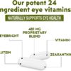 Eye Vitamin & Mineral Supplement with Lutein, Zeaxanthin, Supports Eye Strain, Vision Health for Adults with Vitamins C & E, Vegan Eye Vitamins Supplement - 90 Capsules (3pcs)