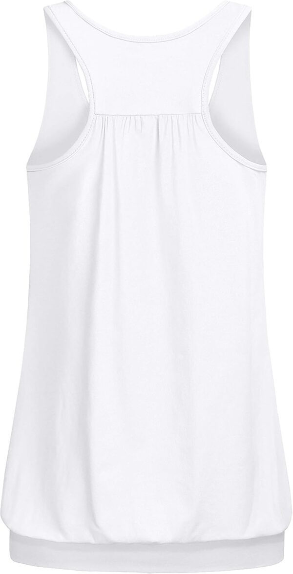 Miusey Womens Sleeveless Round Neck Loose Fit Racerback Yoga Tank Top