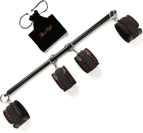 Pilates Exercise bar, Restore Pilates Bar with 4 Adjustable Strap, Exercise Guide, Home Yoga Training Fitness Gear, Stretching Exercise Tools