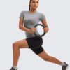 CRZ YOGA Seamless Workout Tops for Women Short Sleeve Athletic Tees Breathable Gym Running Yoga Shirts