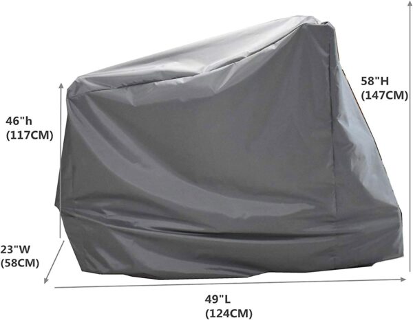 Mini Lustrous Exercise Bike Cover, Indoor Cycling Bike Stationary Cover Fitness Bikes for Home Gym Workout Bike Training Bike Outdoor Cover, Gray