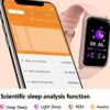 FITVII Fitness Tracker, Heart Rate Blood Pressure Monitor Activity Tracker, 1.57'' Touch Screen Calorie Step Counter IP68 Waterproof Watch with Weather Sleep Monitor Music Control for Women Men Kids