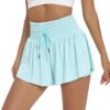 Blaosn Flowy Athletic Shorts for Women Workout Running Gym Yoga High Waist Skort Sweat Skirt Cute Clothes Summer Outfits