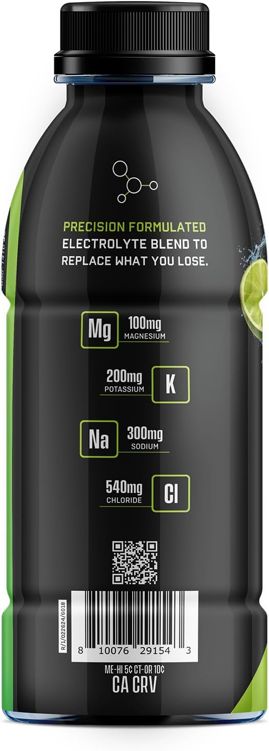 Jocko Fuel Hydrate Electrolyte Drinks - Sports Drink Hydration Amplifier, Thirst Quencher - Scientifically Formulated Electrolyte Blend Lemon-Lime 16 Oz (12 Pack)