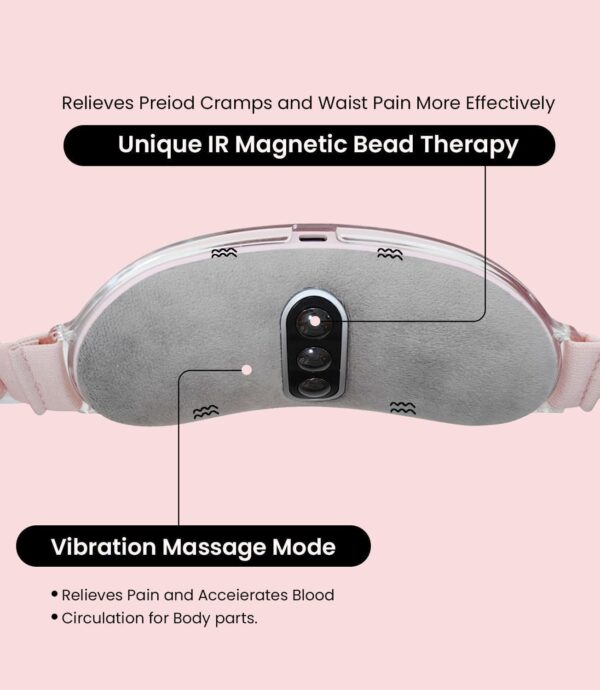 Portable Cordless Heating Pad，Heating Pad 5s Fast Heating，Heating Pads for Cramps with 3 Heat Levels and 3 Massage Modes，Menstrual Heating Pad for Women and Girl (Pink)