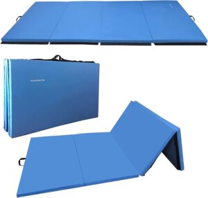 BalanceFrom Folding Gymnastics Mat, Home Gym Floor Tumbling Equipment, 4' x 10' x 2"