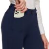 TSLA Women's Yoga & Dress Pants, Office Business Casual Work Slacks, Stretch Straight Leg/Bootcut Pants with 4 Pockets