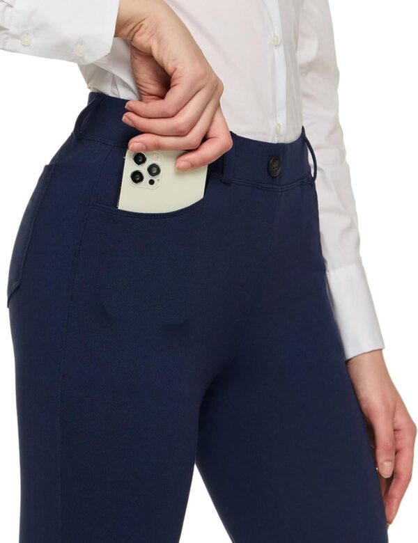 TSLA Women's Yoga & Dress Pants, Office Business Casual Work Slacks, Stretch Straight Leg/Bootcut Pants with 4 Pockets