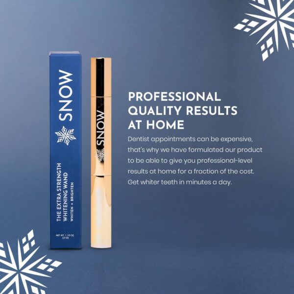 Snow Extra Strength Teeth Whitening - Teeth Whitening Pen, at Home Stick Refills, Tooth Serum Wand for & Oral Care, Easy to Use Whitener Stick - Pack of 1