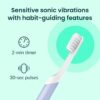 quip Sonic Toothbrush for Adults with Timer - Includes Extra Brush Head and Travel Cover Mount - Electric, Soft Bristle Refill Head, Plastic Handle, 3 Month Battery Life - Travel Toothbrush - Lavender