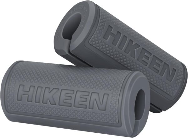 Hikeen Thick Bar Dumbbell Grips,Non Slip Hard Rubber Barbell Grips,Grips for Weight Lifting, Muscle Building-1.77", 2", 2.25" & 2.75" Outer Diameter
