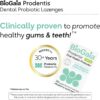BioGaia Prodentis | Dental Probiotic Lozenges | Promotes Healthy Gums & Teeth | Defends Against Dental Problems | Replenishes Oral Microbiome | Improves Oral Health | Apple Flavor | 30 Day Supply