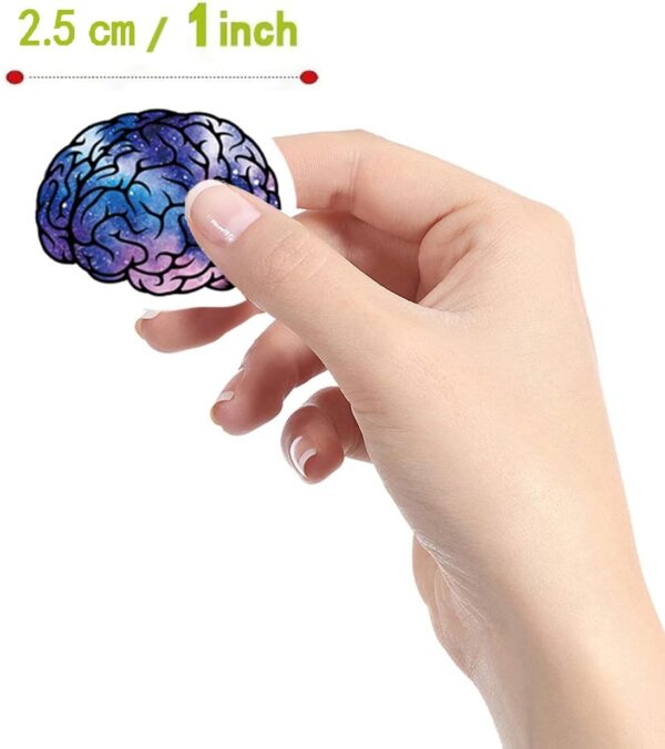 500 Pieces（10 Patterns） Brain Mental Health Stickers Colorful Fashion Graffiti Adhesive Seals for Kids Teens Adults Water Bottles Laptop Suitcase Birthday Party Supplies Halloween Decoration