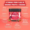 Llama Naturals Real Fruit Gummy Vitamins for Kids, No Added Sugar Cane, Beta Carotenes, Whole Food Multivitamin, Vegan Toddler Gummies, Plant Based, Organic, Chewable 90 ct (30-45 Days) Strawberry