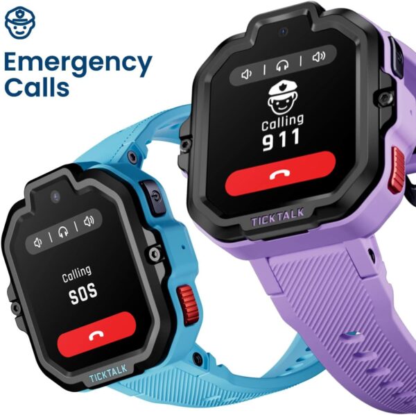 TickTalk5 LTE Kids Smart Watch with GPS Tracker, Phone Watch, Advanced Parental Controls, Video & Voice Calls, Text, School Mode, Free Music, SOS & 911, Safety Alerts, Pre-Installed SIM