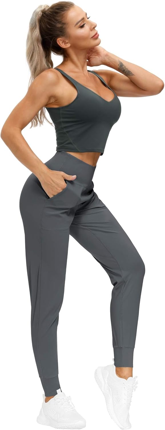 THE GYM PEOPLE Women's Joggers Pants Lightweight Athletic Leggings Tapered Lounge Pants for Workout, Yoga, Running