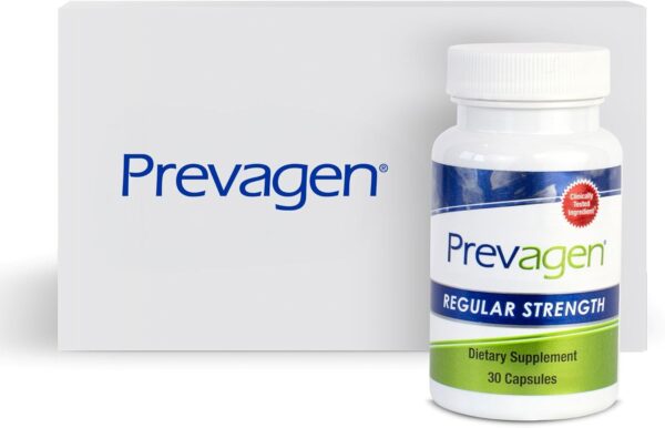 Prevagen Regular Strength 10mg, 30 Capsules |1 Pack| with Apoaequorin & Vitamin D with Attractive and Stackable Prevagen Storage Box