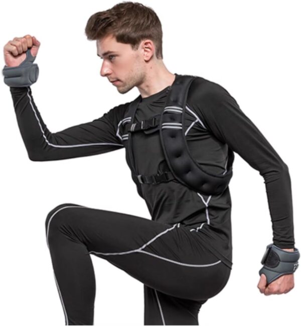 Weighted Vest for Women Men Kids, 6lbs/12lbs/4-10lbs Adjustable Weight Vest with Reflective Stripes, Upgrade Strength Training Vest for Running, Body Workout, Jogging, Cadio, Walking