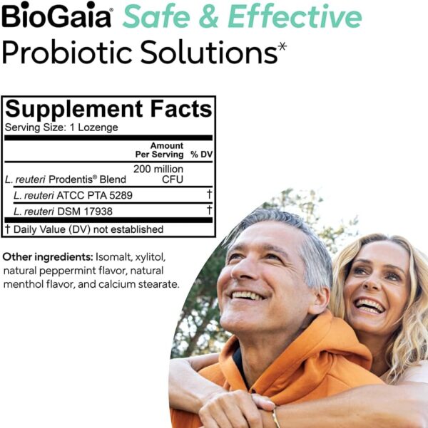 BioGaia Prodentis | Dental Probiotic Lozenges | Promotes Healthy Gums & Teeth | Defends Against Dental Problems | Replenishes Oral Microbiome | Improves Oral Health | Mint Flavor | 30 Day Supply