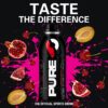 Pure Fuel Healthy Energy Drinks Cherry Bomb - Sports Drinks - Plant Based - 180mg Natural Caffeine - 12pk x 16.9 fl oz