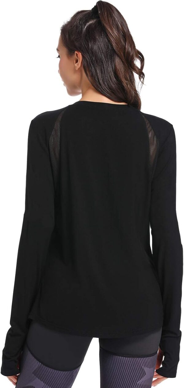 Muzniuer Long Sleeve Workout Tops for Women-Plain Long Sleeve Shirts Yoga Tops Gym Sports T-Shirt with Thumb Hole