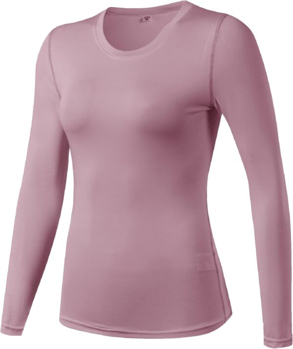 Women's 3 Pack Dry Fit Athletic Compression Base Layer Long Sleeve