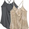 icyzone Workout Tank Tops for Women - Athletic Yoga Tops Open Back Strappy Running Shirts (Pack of 2)