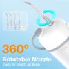 Bitvae P1 Water Dental Flosser for Teeth, Portable Mini Water Teeth Picks, Cordless Water Cleaner Picks with Telescopic Water Tank, Rechargeable Oral Irrigator for Travel & Home, Frost White