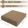 MeMoreCool Square Floor Pillow Seating for Adults Kids, Large Meditation Cushion Floor Pillow with Thick Foam & Soft Tufted Cover, Washable Big Pillow Seat Floor Cushion for Sitting Yoga 22" Coffee