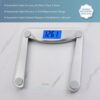 Vitafit Digital Bathroom Weight Scale for Body Weight, High Accuracy Assured by Weighing Professional Since 2001,Extra Large Blue Backlit LCD and Step-On, 400lb/180kg, Clear Glass