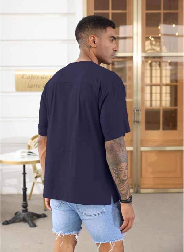 Men's Loose Fit Athletic T-Shirts Lightweight Quick Dry Short Tshirts Crew Neck Outdoor Workout Tops