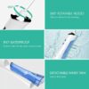 Water Dental Flosser for Teeth Cordless, Portable Oral Irrigator with 3 Modes 4 Tips, IPX7 Waterproof Rechargeable Electric Flosser for Teeth Deep Cleaning for Travel Home WF300 (Blue)