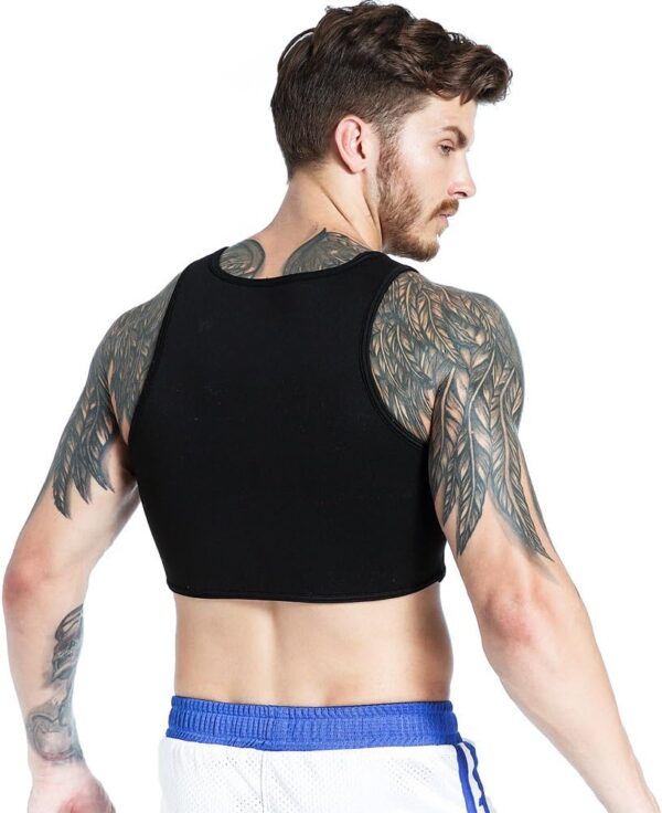 Men's Neoprene Brace Vest Chest Support Strap Protective Gear Fitness Sports Injury Prevention and Recovery (M)