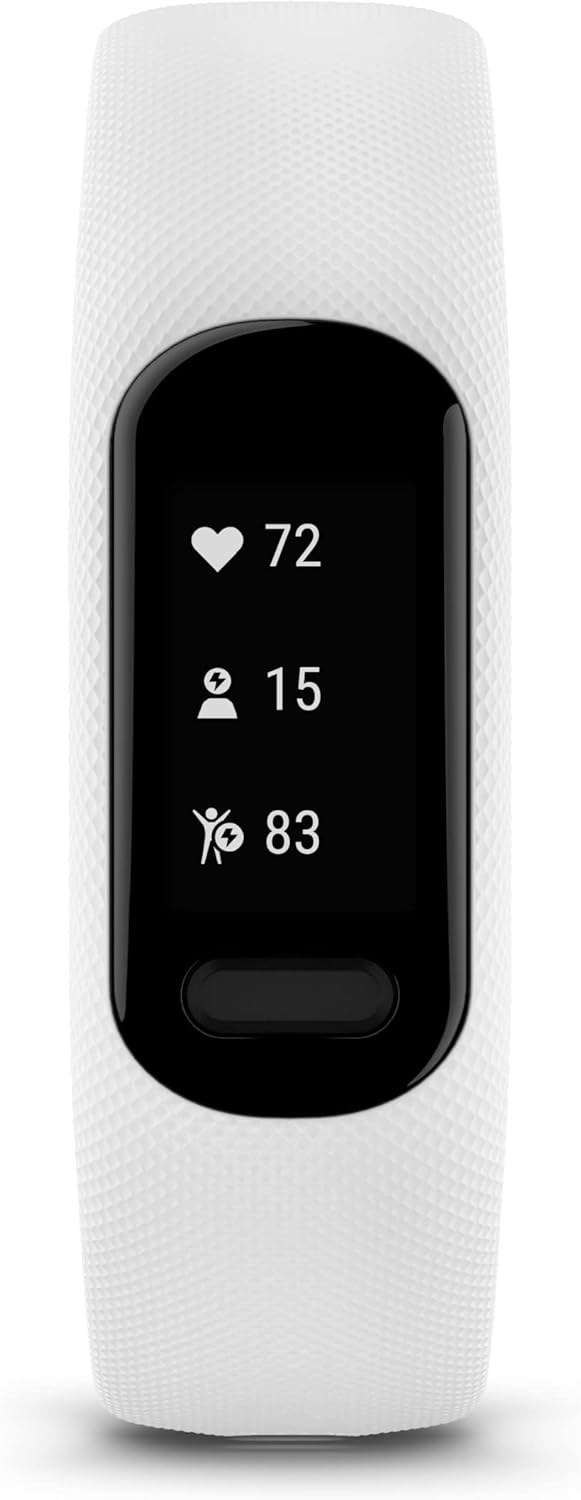 Garmin vívosmart® 5, Fitness Tracker, Long-Lasting Battery, Simple Design, White