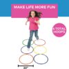 Fun Express Large 20 Inch Obstacle Course Agility Rings, Set of 6 Rings, Great for Physical Education, Festivals and Outdoor Activities, School Recess Equiments, Kid's Fitness, Assorted Colors