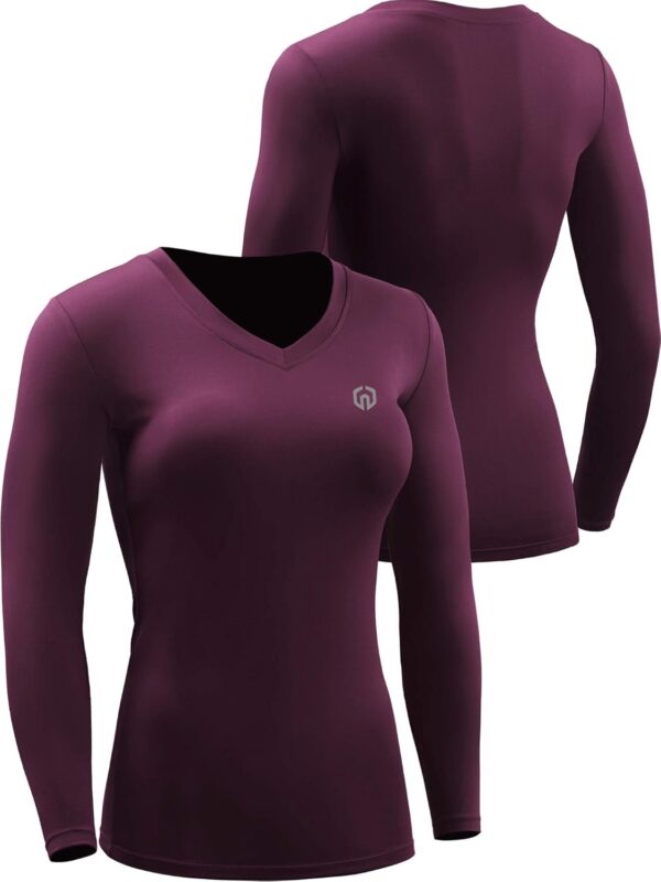 NELEUS Women's 3 Pack Compression Shirts Long Sleeve Yoga Athletic Running T Shirt
