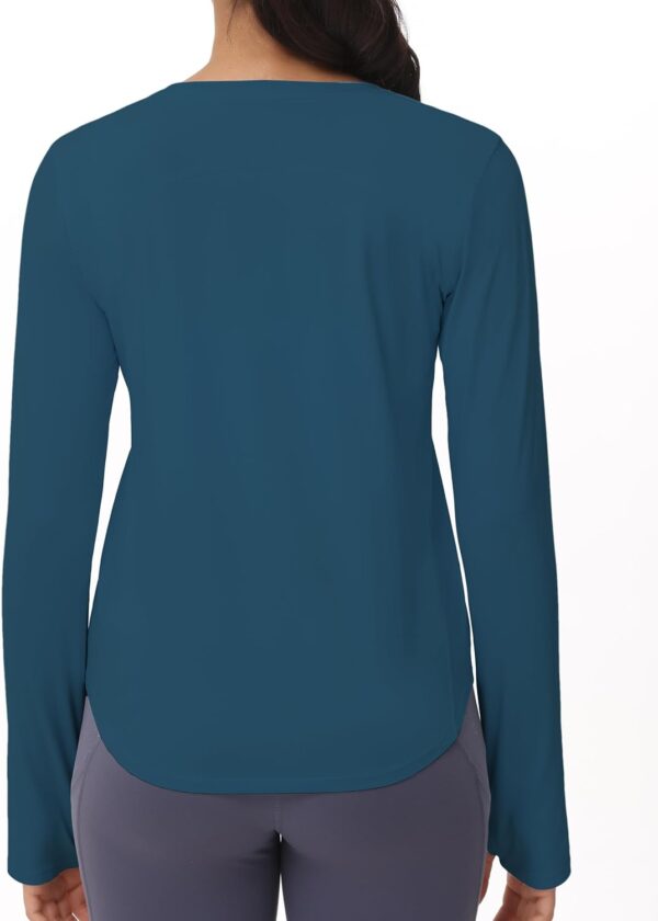 THE GYM PEOPLE Women's Long Sleeve Workout Shirts Athletic Crewneck Hiking Tops with Thumb Hole