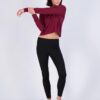 Real Essentials 5 Pack: Women's Dry Fit Crop Top - Long Sleeve Crew Neck Stretch Athletic Tee (Available in Plus Size)
