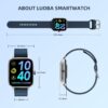 Luoba Smart Watches for Men, 1.69'' Answer/Make Call Android Smartwatch Activity Fitness Tracker with Heart Rate Sleep Monitor Calorie Step Counter Digital Fitness Watch Compatible Android iOS, Blue
